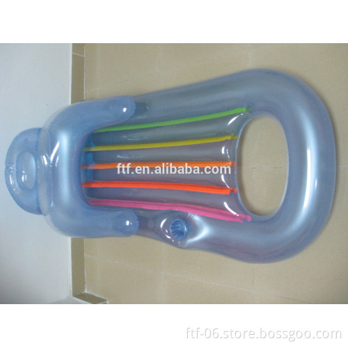 PVC transparent the water inflatable lounge chair,inflatable air mattres,inflatable floating mat
